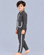 Kids Pocket Zipper Set - Grey