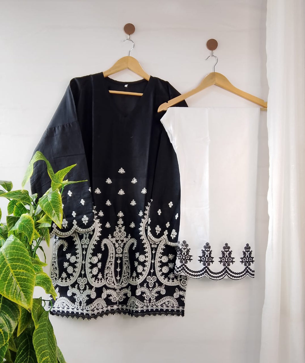 Black Buy embroidered dress