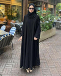 Black Classic Abaya With Stoller