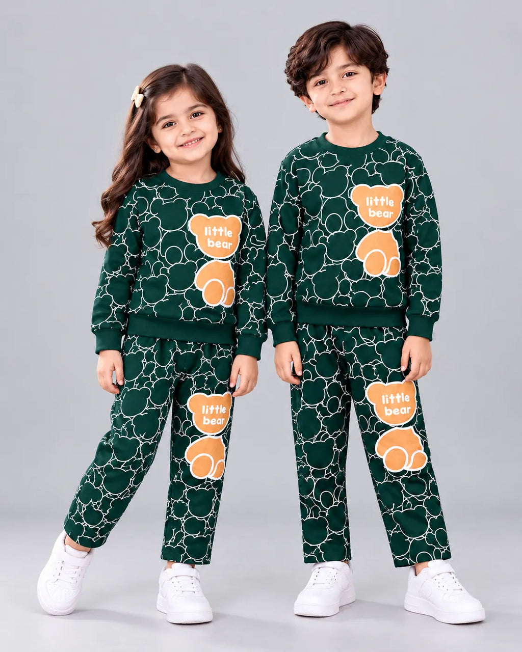Little Bear Kids Winter Set - Dark Green