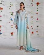 Aqua Bloom Elegance – 3 Piece Suit