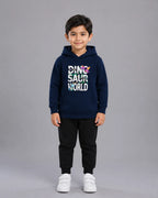 Kids Winter Hoodie Set | Dinosaur World Printed