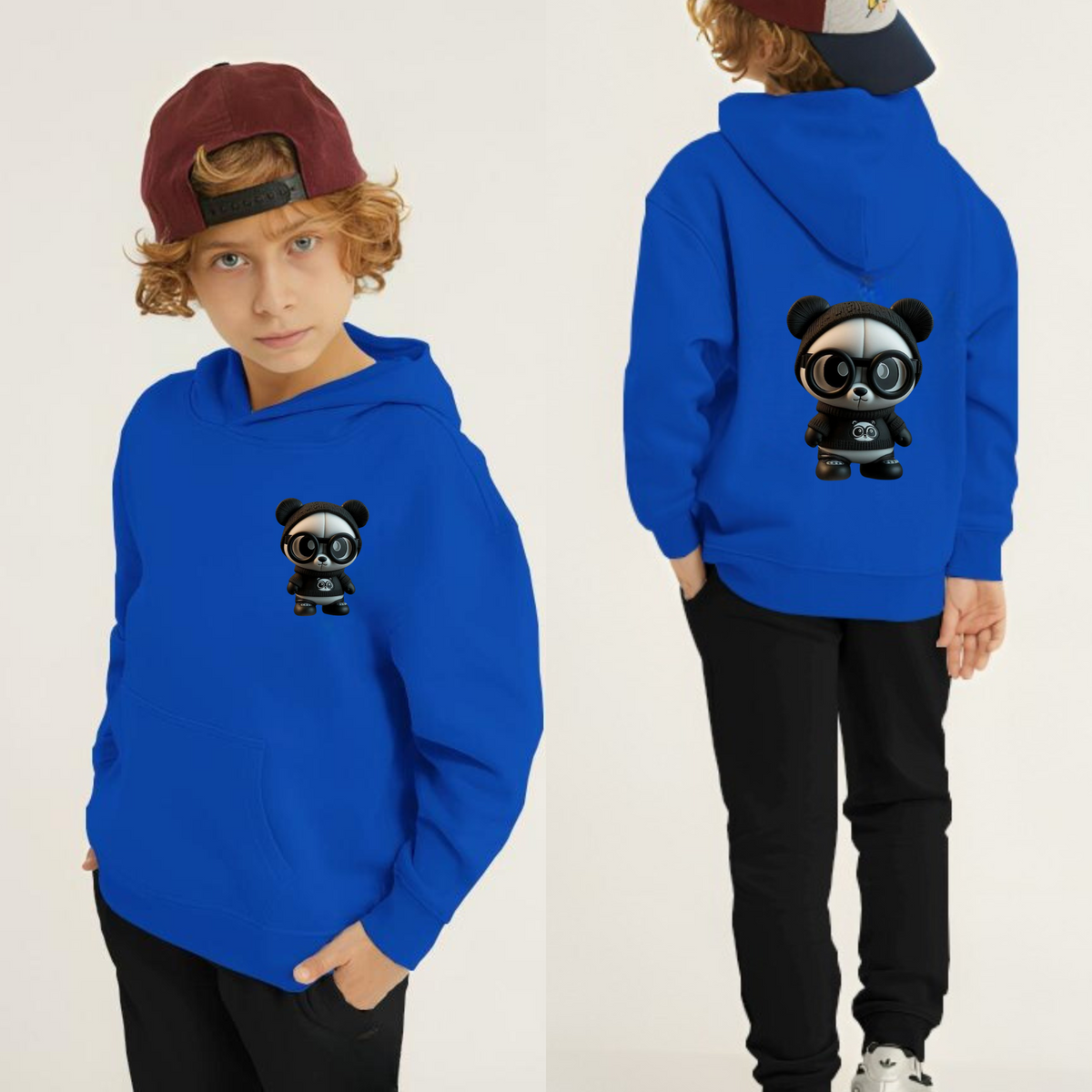 Kids Winter Hoodie Set | Cute Panda Printed