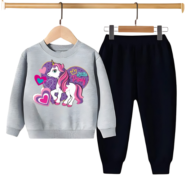 Kids Winter Sweat Shirt Set | Unicorn Printed