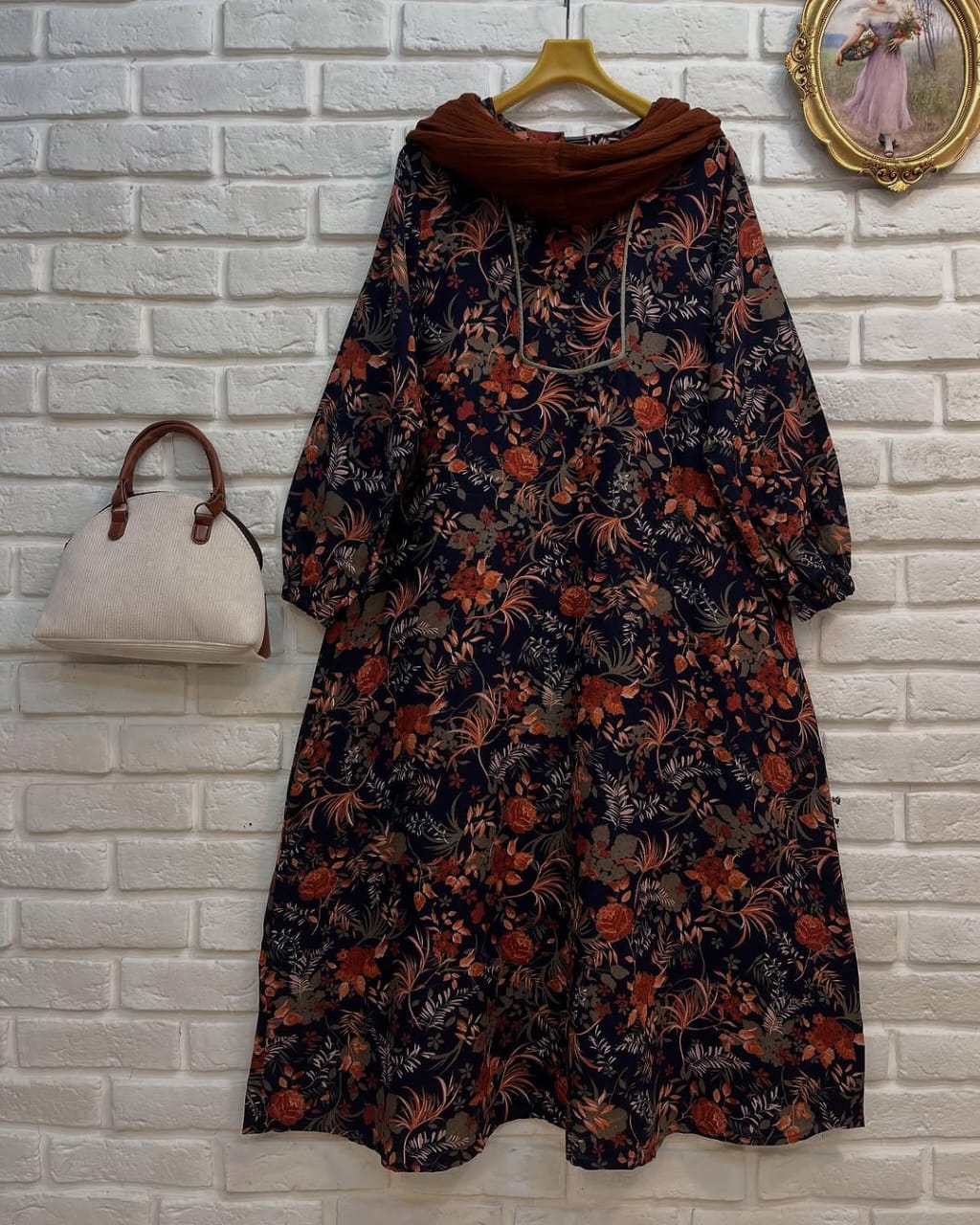 Elegant Long Printed lawn  Frock & duparta Trouser for Women