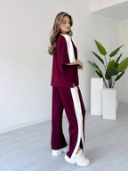 Modern Women’s Lounge Wear Set – Soft Fabric Two Piece Outfit