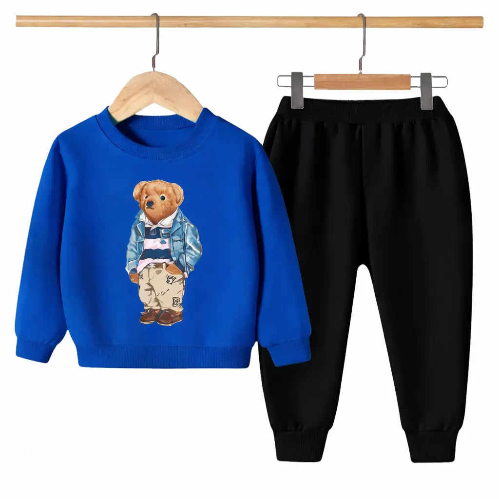 Kids Winter Sweat Shirt Set | Polo Bear Printed