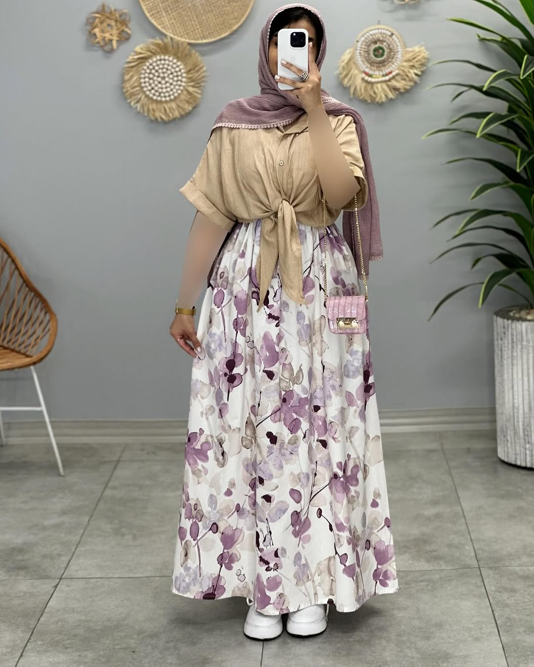 Elegant Printed koti Maxi Dress - Premium Fabric