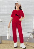 Kids Matching Set | Leopard - Red