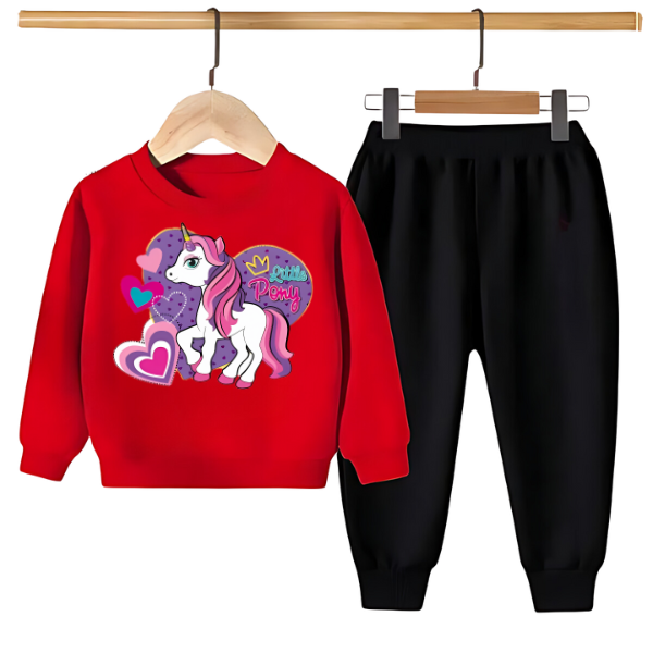 Kids Winter Sweat Shirt Set | Unicorn Printed