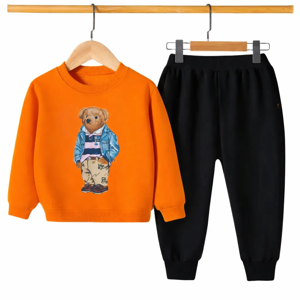 Kids Winter Sweat Shirt Set | Polo Bear Printed