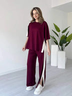 Modern Women’s Lounge Wear Set – Soft Fabric Two Piece Outfit