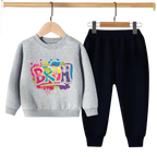 Kids Winter Sweat Shirt Set | Color Splash Bruh Printed