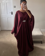 Emerald Silk Kaftan Gown