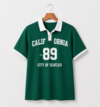 Retro Oversized College Style Polo T-Shirt – Unisex Streetwear