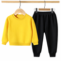 Kids Winter Sweat Shirt Set - yellow