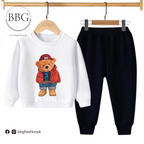 Kids Winter Sweat Shirt Set | Cute Bear Printed