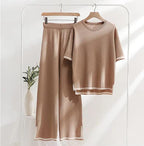 2PC BEIGE STYLE WOMEN LOUNGE WEAR CH-1300
