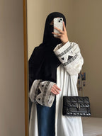 Graceful Embroidered Upper Abaya – Statement Style