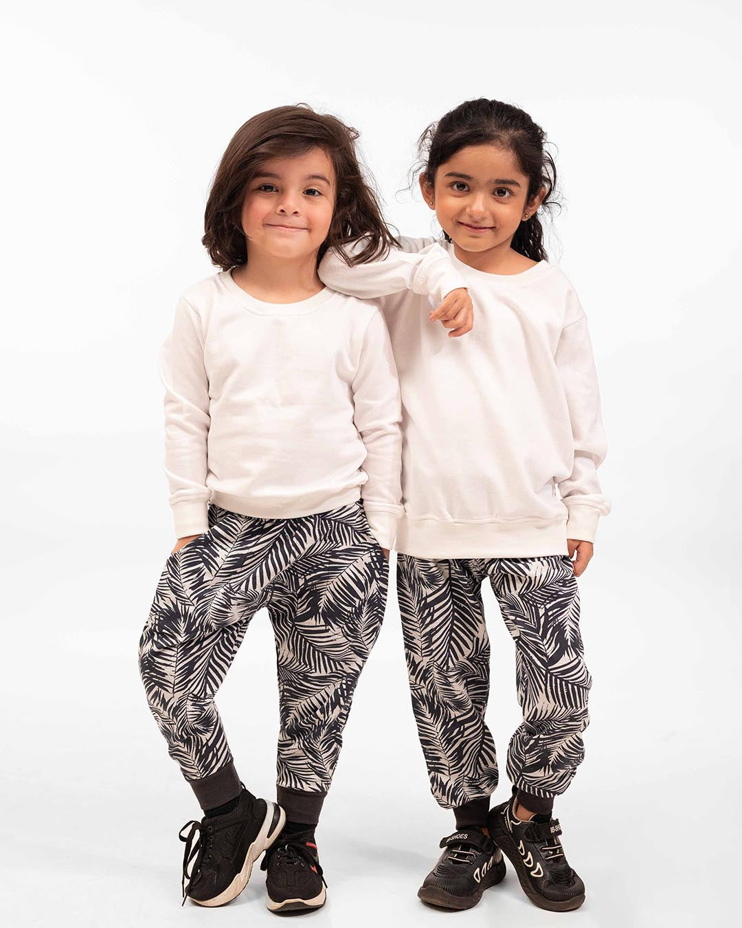 Kids Leaf Print Fleece Set