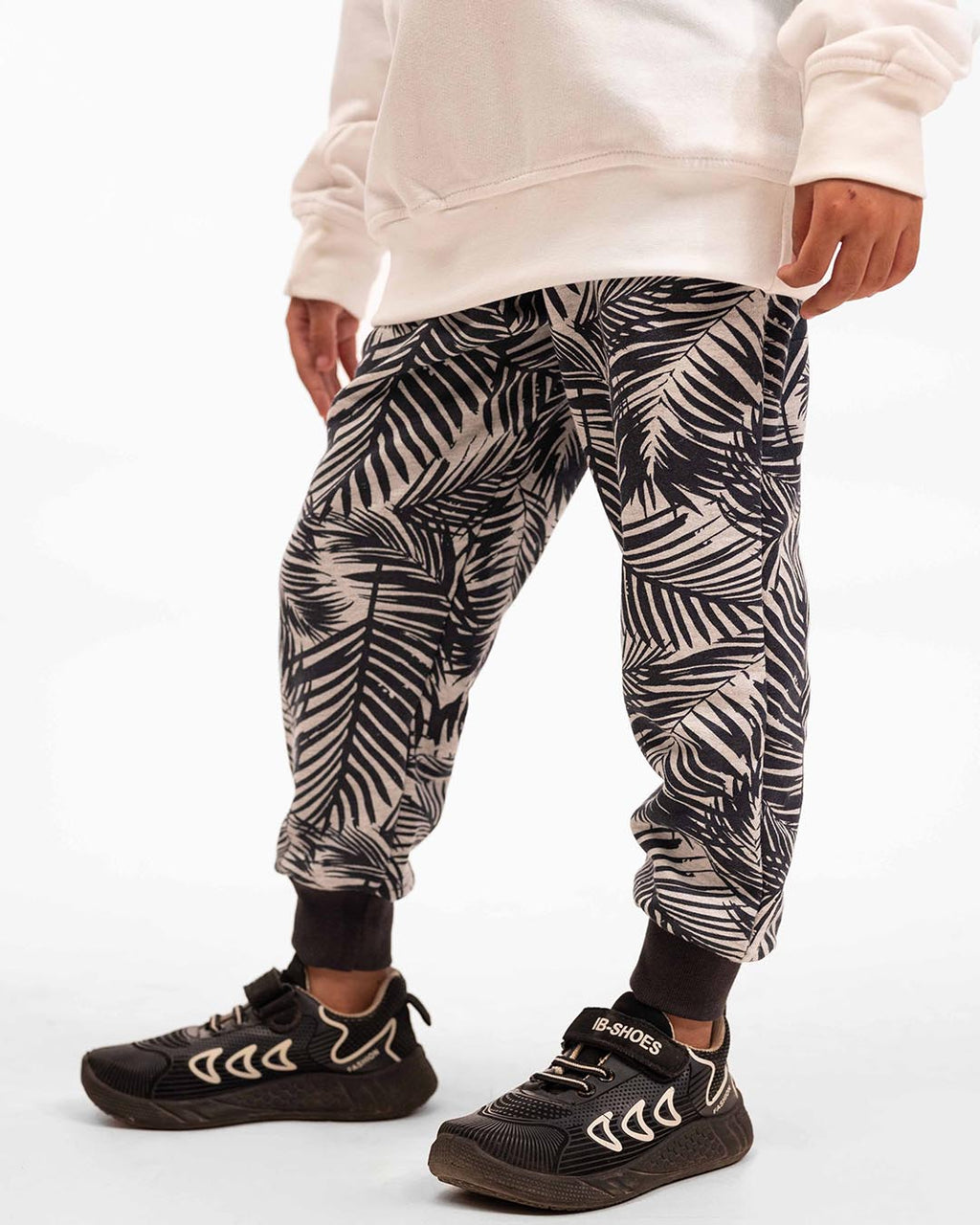 Kids Leaf Print Fleece Set