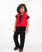 Kids Trendy Hoodie Vest | Red