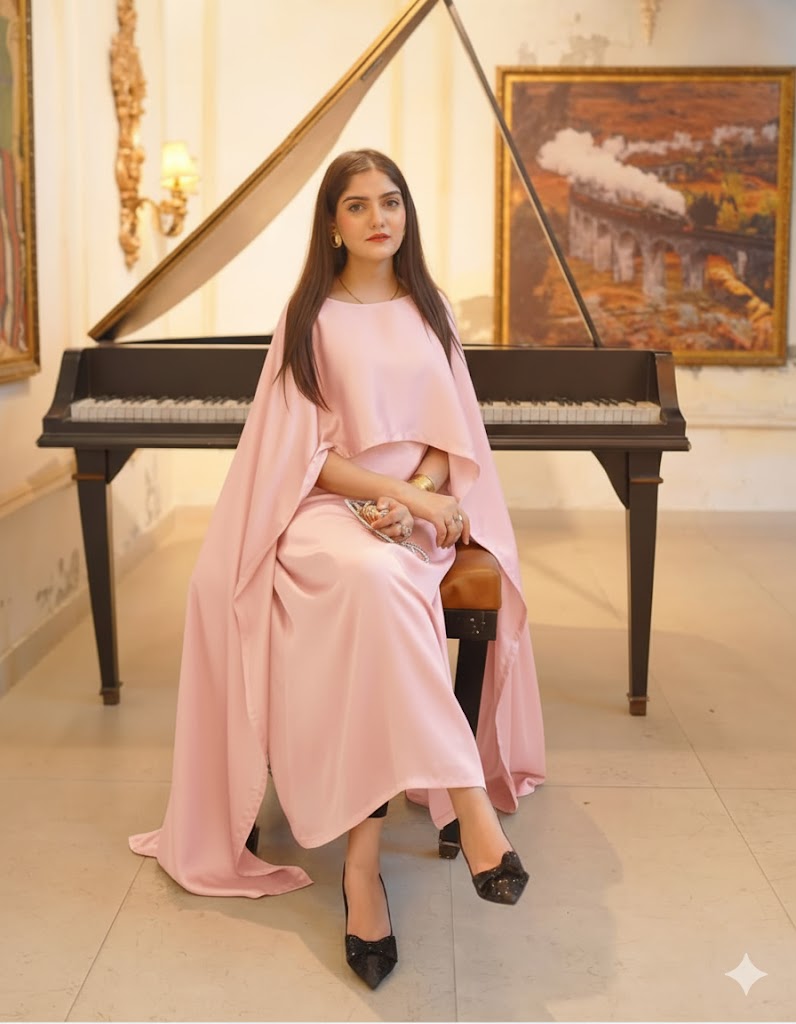 RC'S NEW LIGHTPINK CAPE GOWN