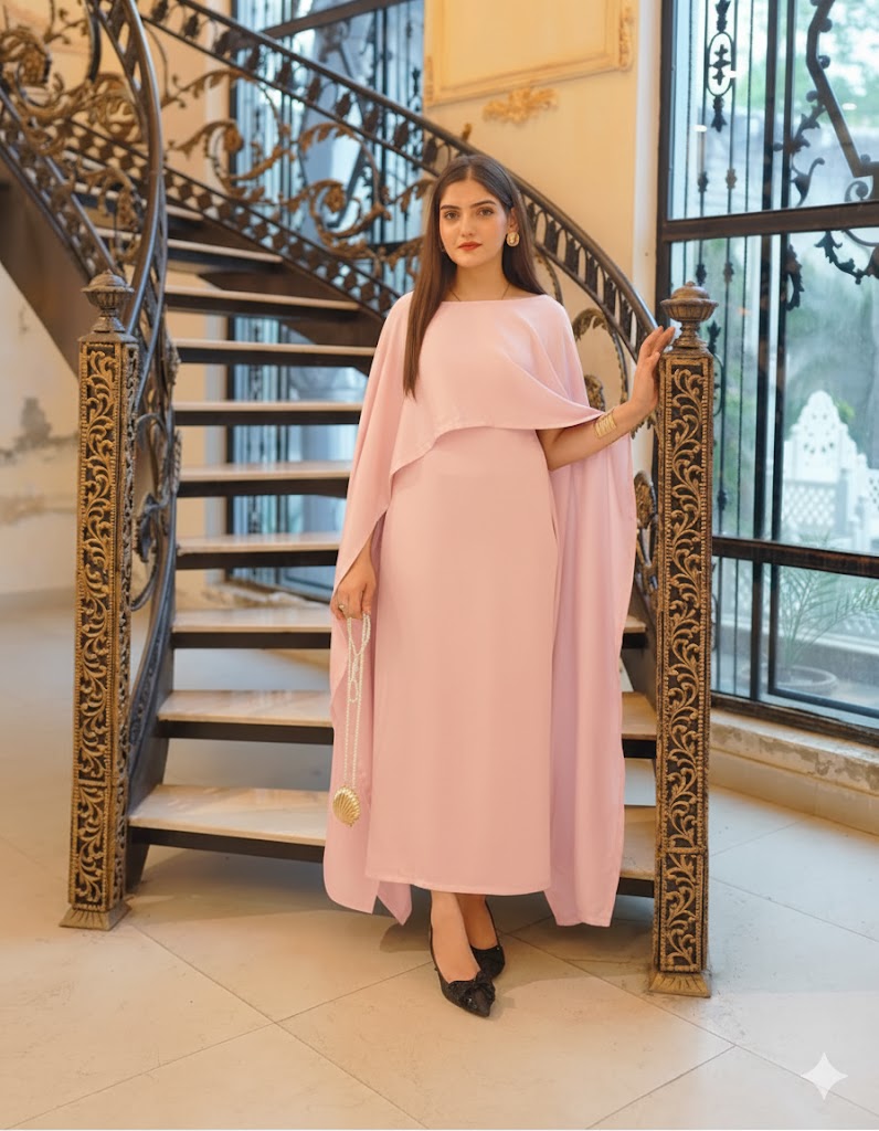 RC'S NEW LIGHTPINK CAPE GOWN