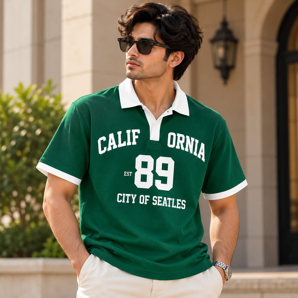 California 89 Oversized Polo T-Shirt