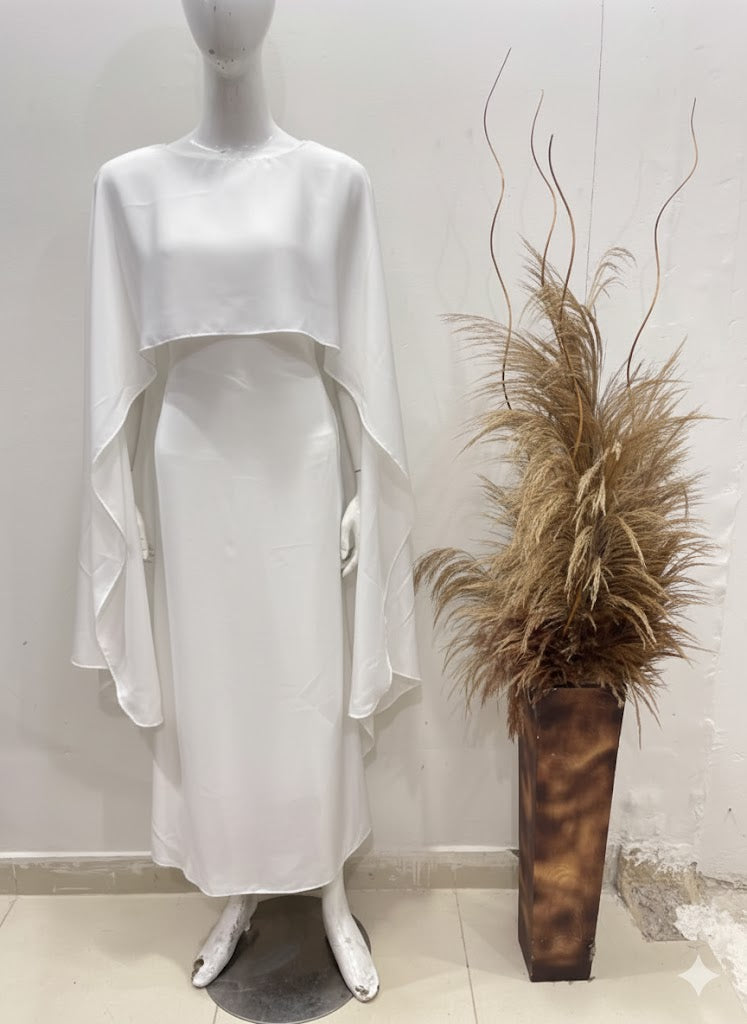 RC'S NEW WHITE CAPE GOWN