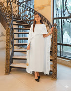 RC'S NEW WHITE CAPE GOWN