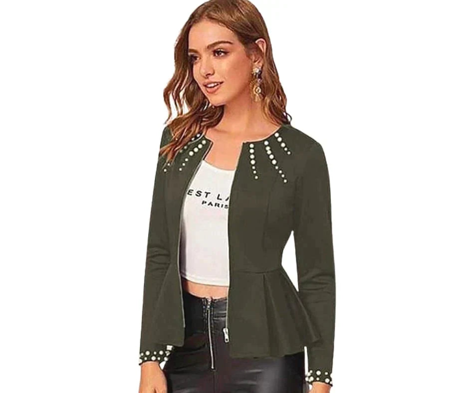 Pearl Zipper Jacket