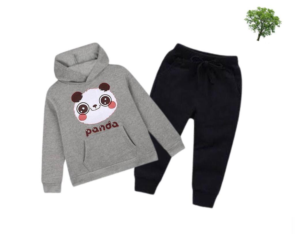 Kids Winter Hoodie Set | Panda Printed