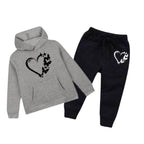 Kids Winter Hoodie Set | Love Butterfly Printed