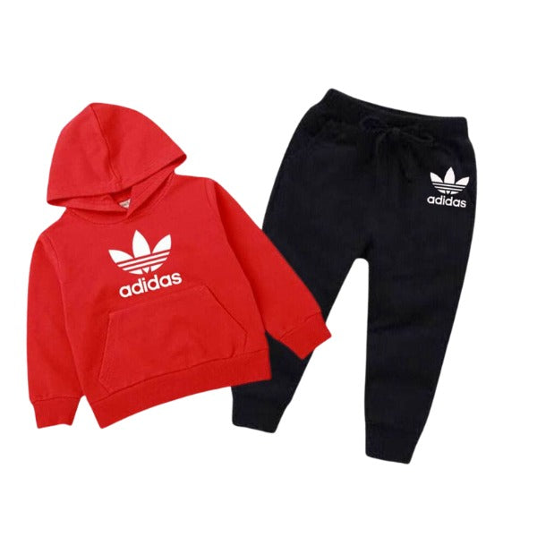 Kids Winter Hoodie Set | Adidas Printed