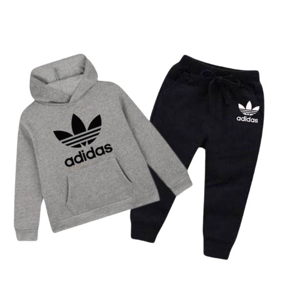 Kids Winter Hoodie Set | Adidas Printed