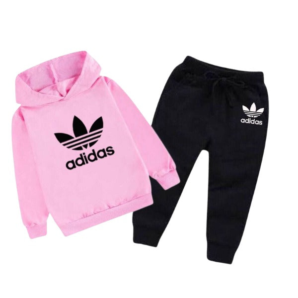 Kids Winter Hoodie Set | Adidas Printed