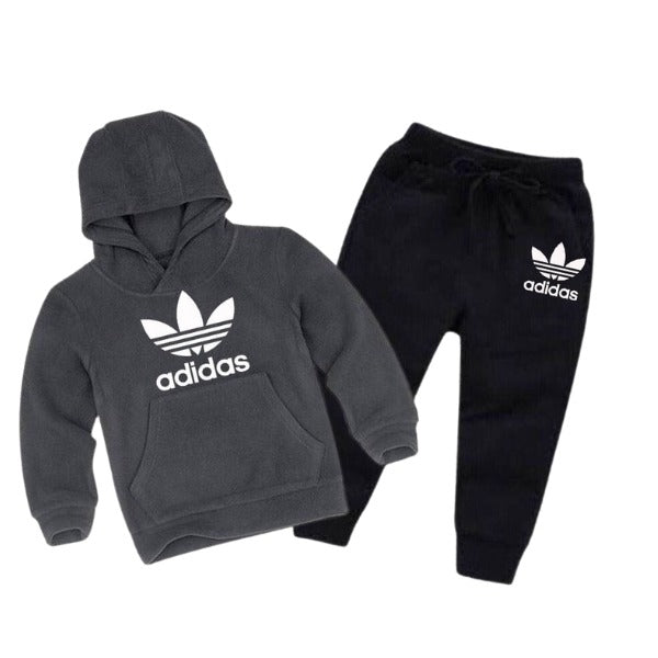 Kids Winter Hoodie Set | Adidas Printed
