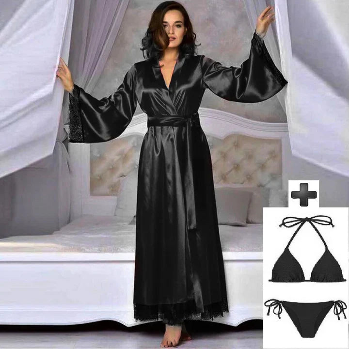 3 Piece Nightwear Gown+Bra+Panty -079