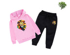 Kids Winter Hoodie Set | Vibrant Lion Printed