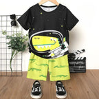 BLACK LEMON DRAGON SHORT SET