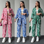 STYLISH ZEBRA line PRINT CO-ORD SET
