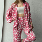 STYLISH ZEBRA line PRINT CO-ORD SET