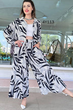 2 PCS LEAVES PRINTED CO-ORD SET