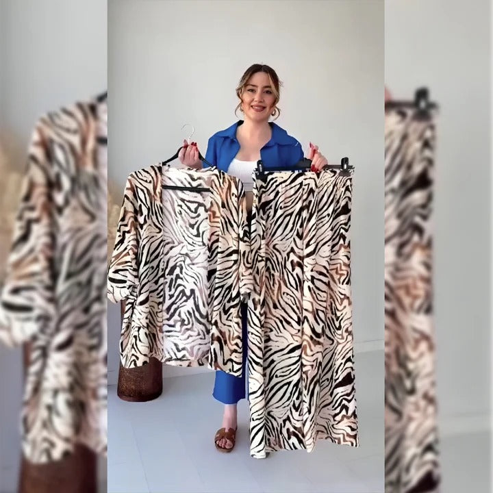 BROWN ZEBRA 2 PCS CO-ORD SET