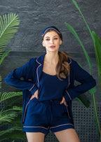 THE MERCE 6 PCS WONMEN PAJAMA SET NAVY BLUE -02