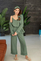 THE MERCE 6 PCS WONMEN PAJAMA SET Green -02
