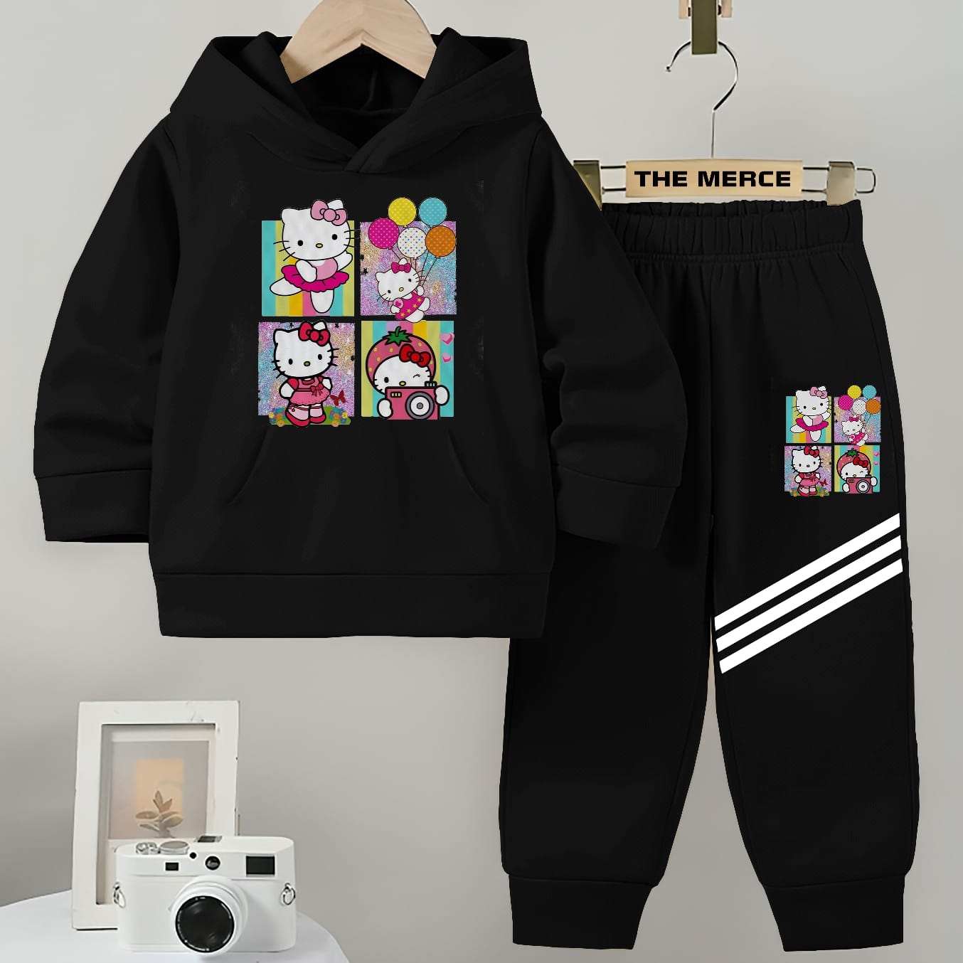 Baby/Boy Stripe Printed Winter fleece Hoodie tracksuit