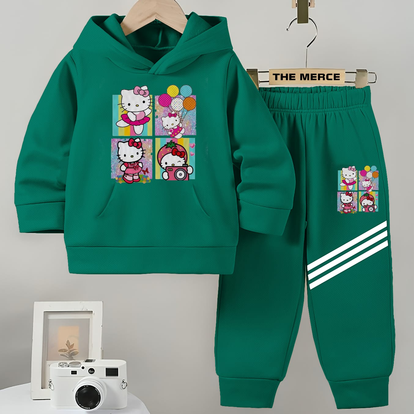Baby/Boy Stripe Printed Winter fleece Hoodie tracksuit