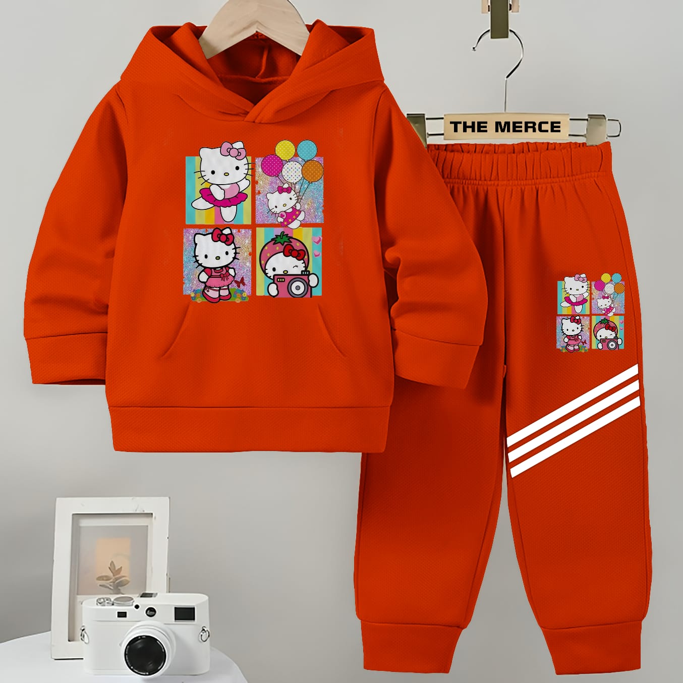Baby/Boy Stripe Printed Winter fleece Hoodie tracksuit